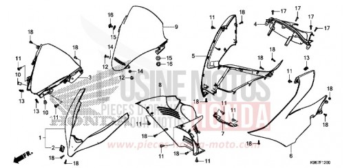 ABDECKUNG, VORNE WW125AK de 2019
